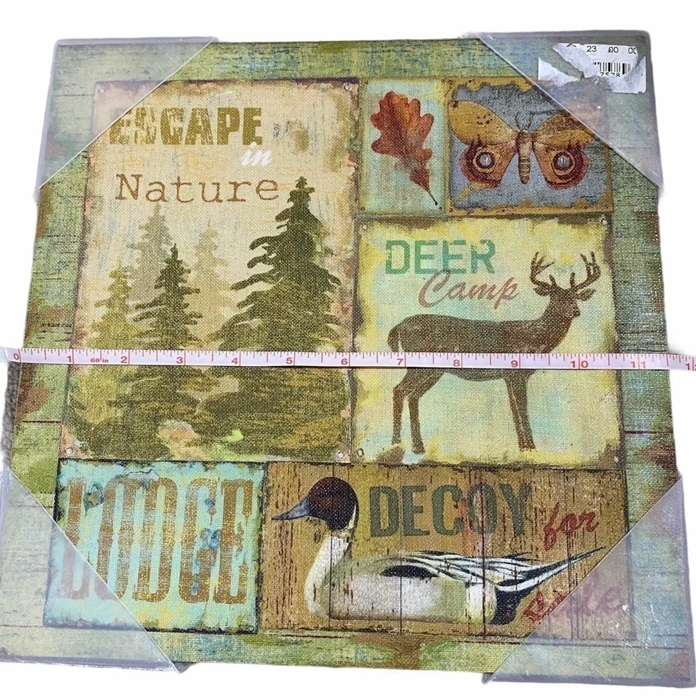 NWT Canvas Art Vintage Outdoors Wild Life